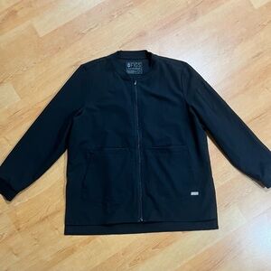 Figs Classic Black Zip-Up Jacket